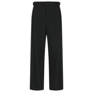 BLACK WOOL MARTIN PANTS AMOMENTO